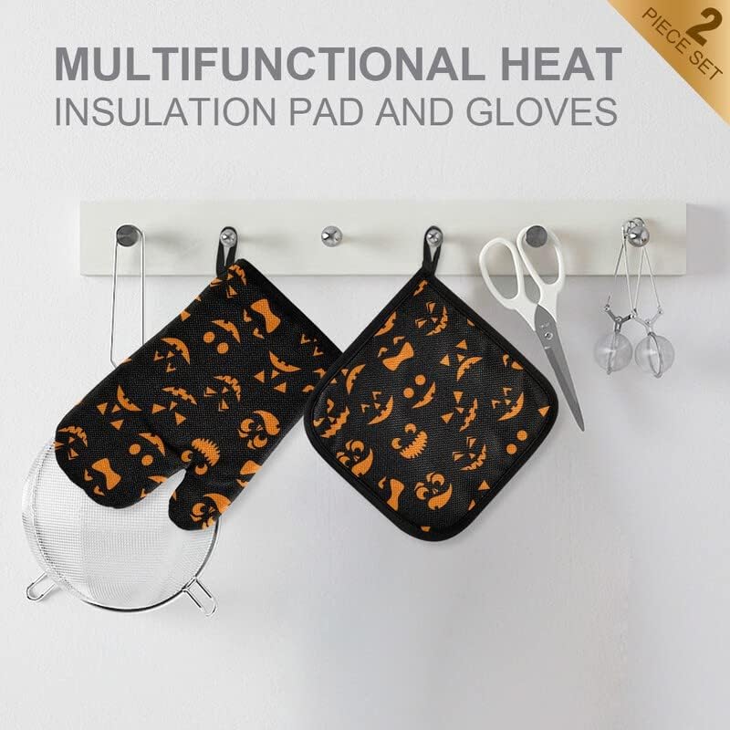 Tamniee Halloween Oven Mitts Pot Holders Set