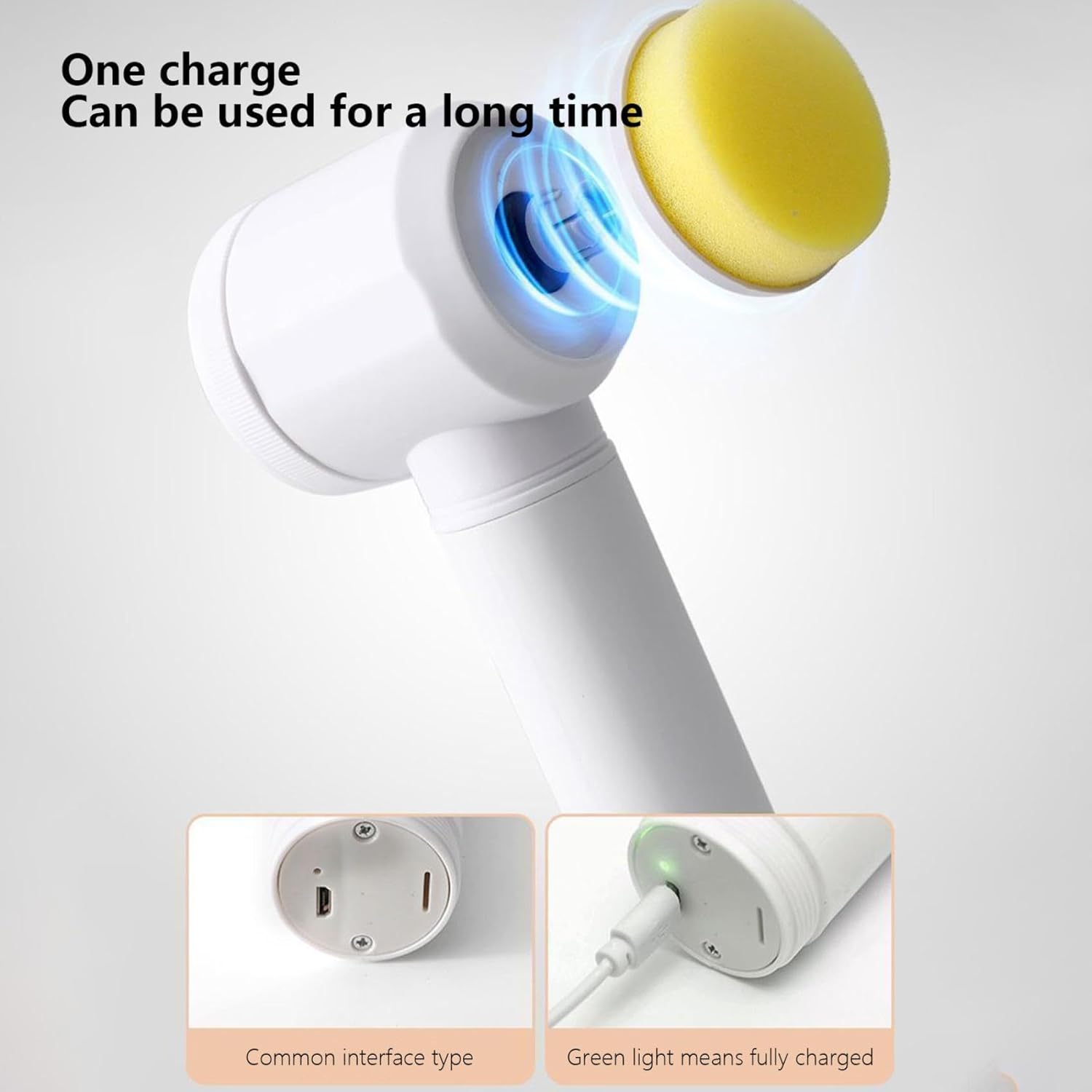 Electric Cleaning Brush with 6 Replaceable Heads