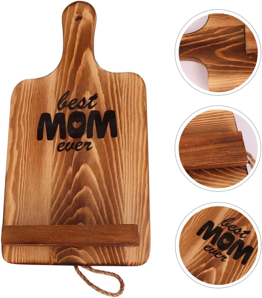 Pine Wood Recipe Book Stand for Home Kitchen