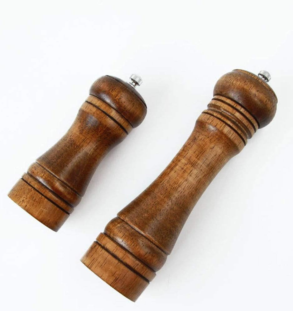 RANRANJJ Wood Salt and Pepper Mill Set - Pack of 2