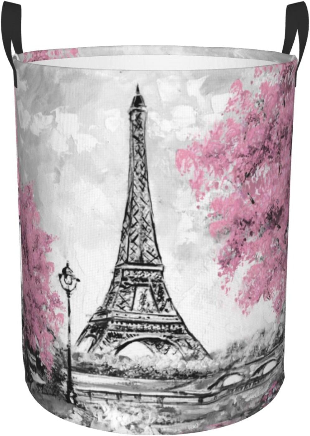 CooBex Large Pink Laundry Basket with Handles
