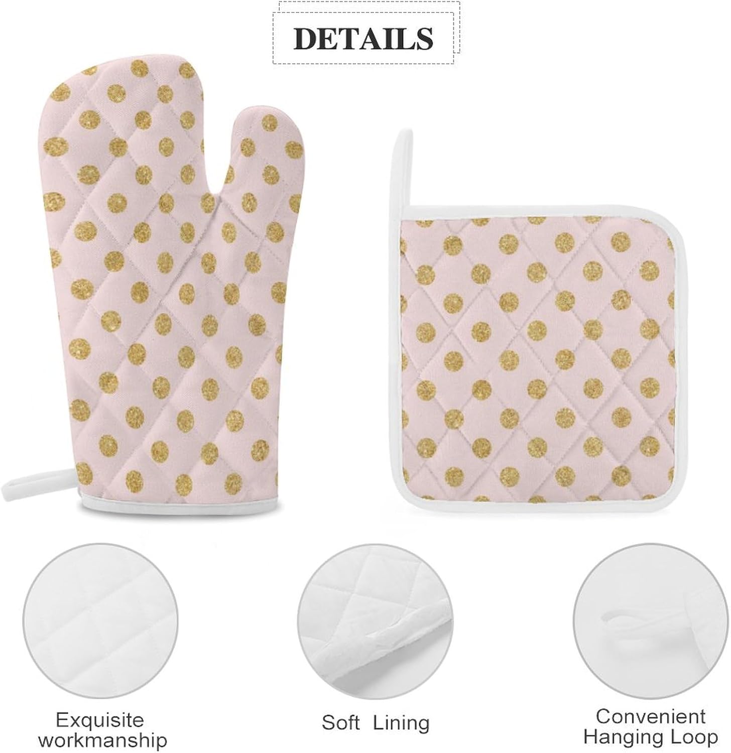 Curdesi 3PCS Oven Mitts Pot Holders Set