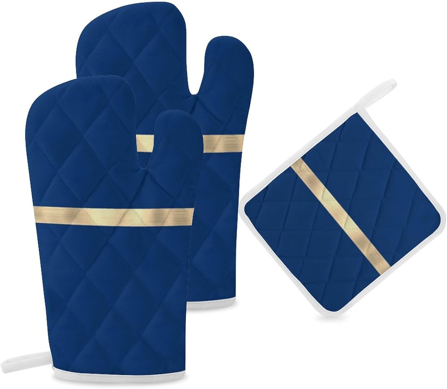 Curdesi 3PCS Oven Mitts and Pot Holders Set