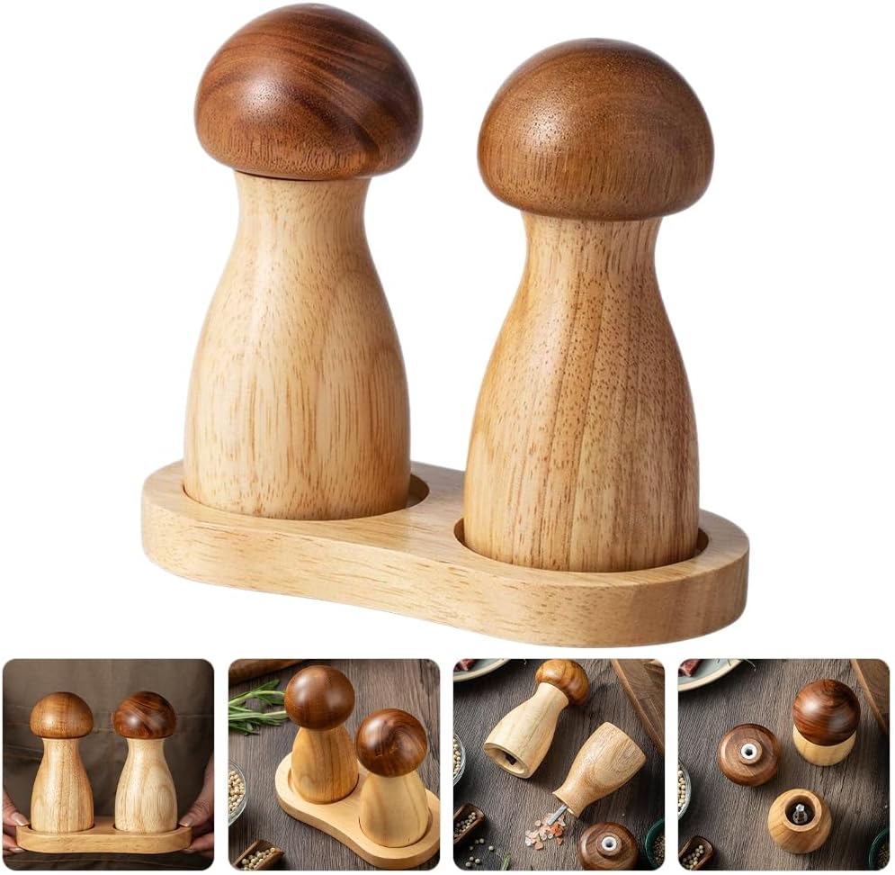 ABOOFAN 2Pcs Mushroom Salt and Pepper Set