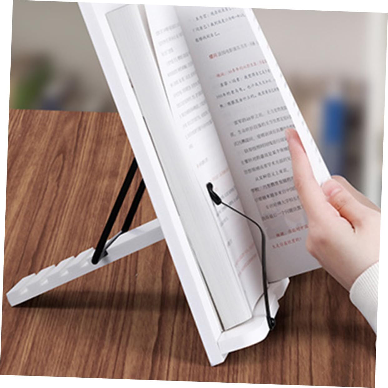 Elegant Wood Book Holder Stand for Cookbooks and Tablets