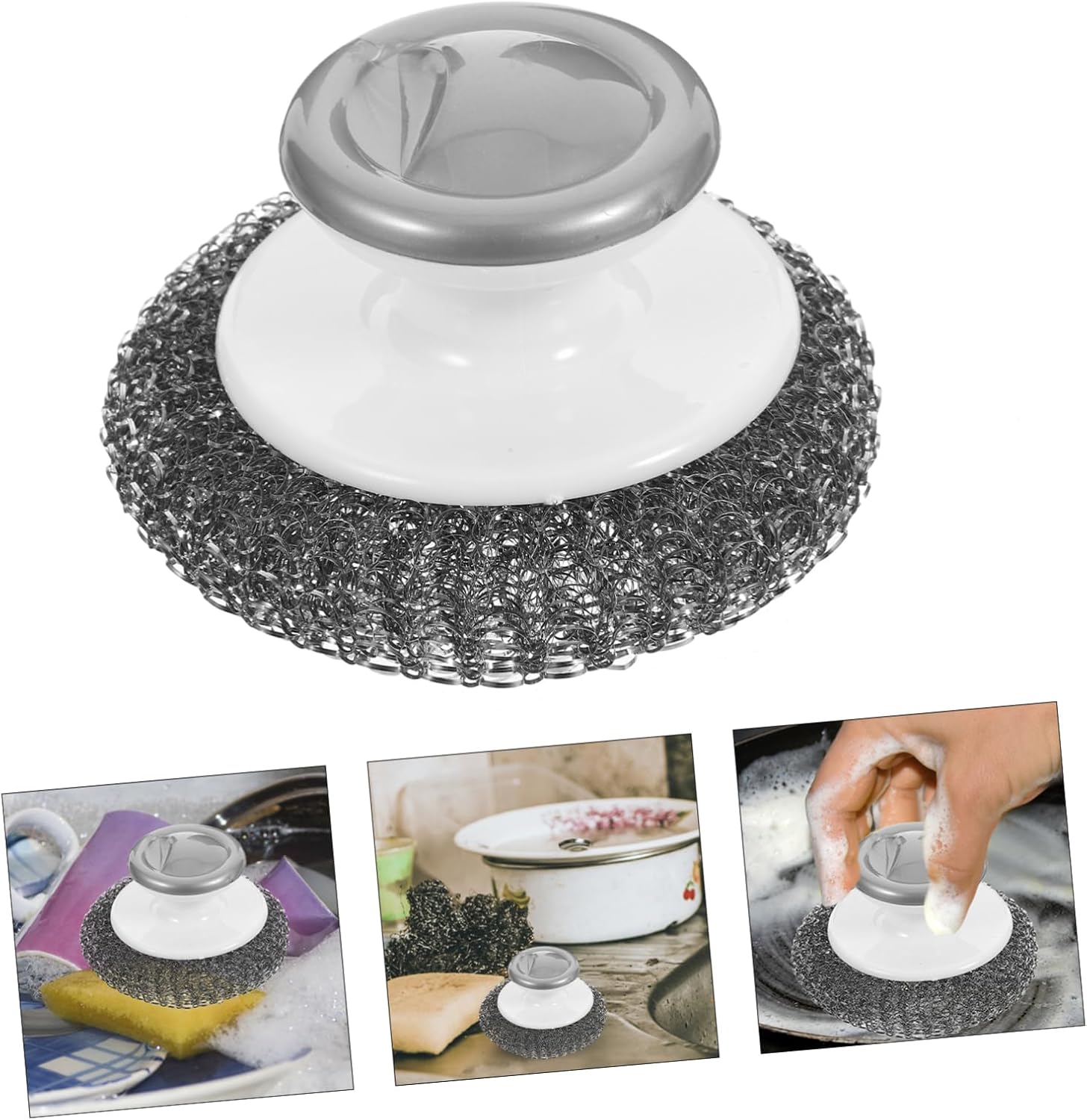 Sturdy Pot Pan Dish Scraper with Non-Slip Handle