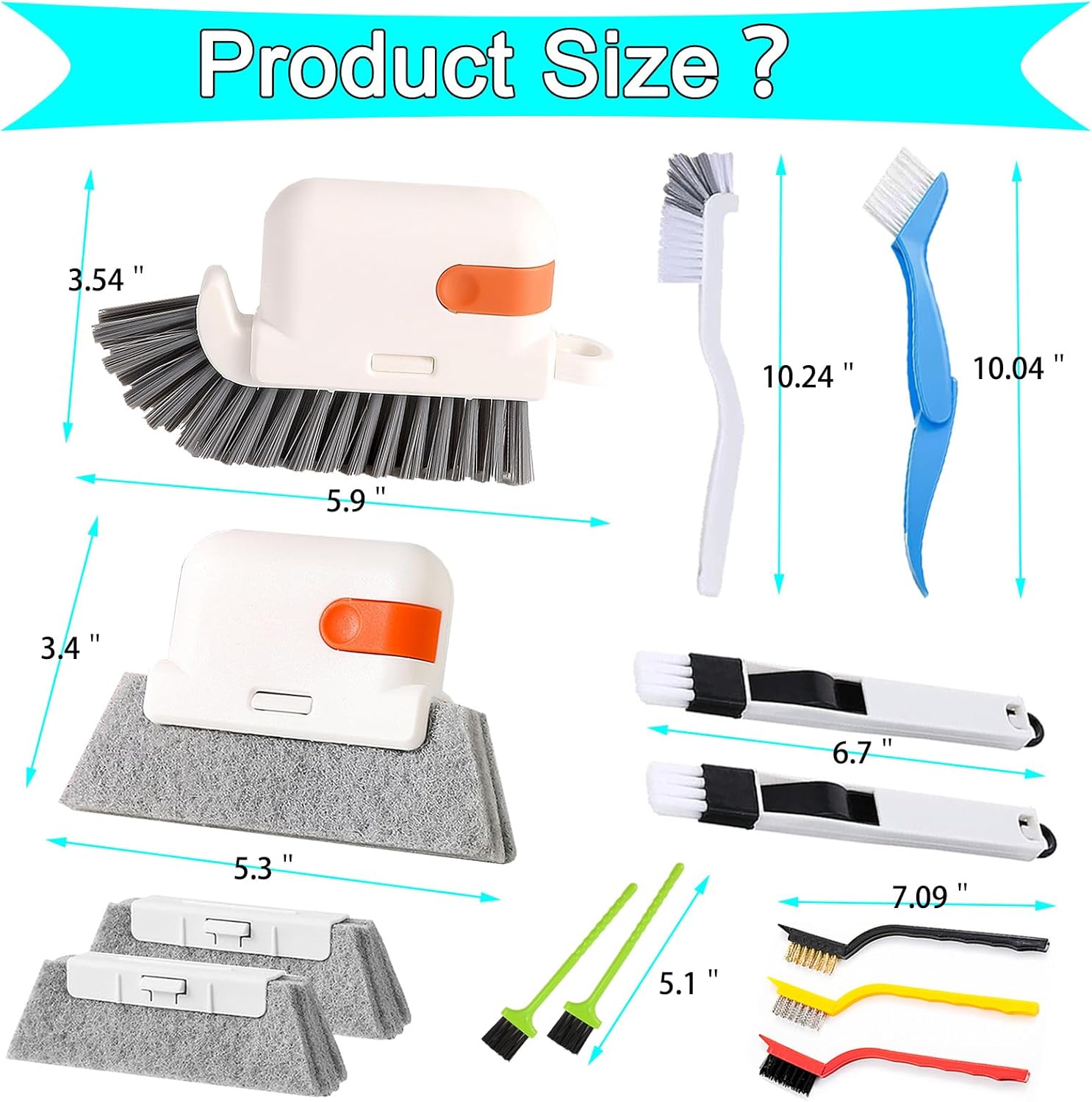 SCCUP 13PCS Window Groove Cleaning Brush Kit 1