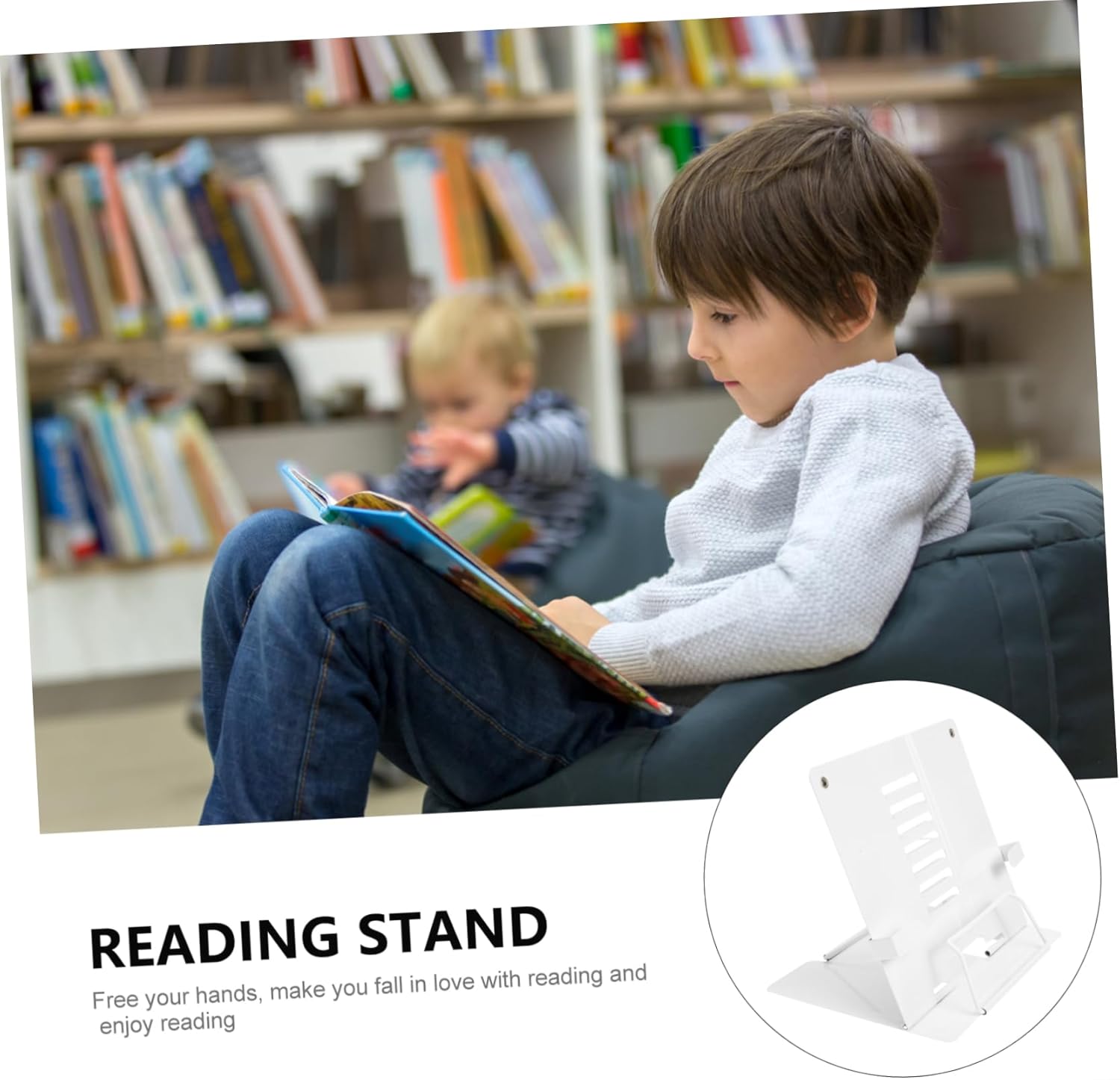 SHINEOFI Adjustable Book Stand for Reading and Desk Use