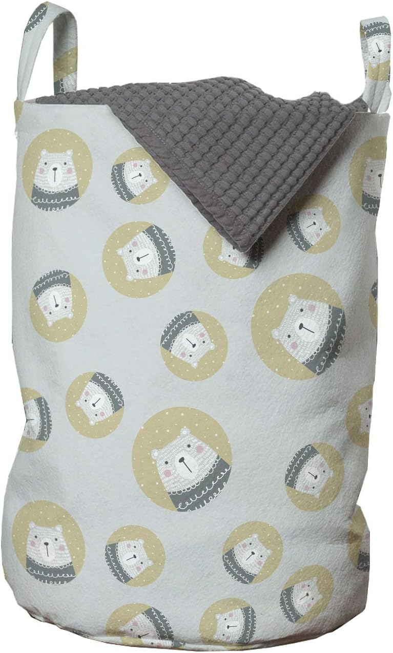 Ambesonne Scandinavian Laundry Bag with Polar Bear Design