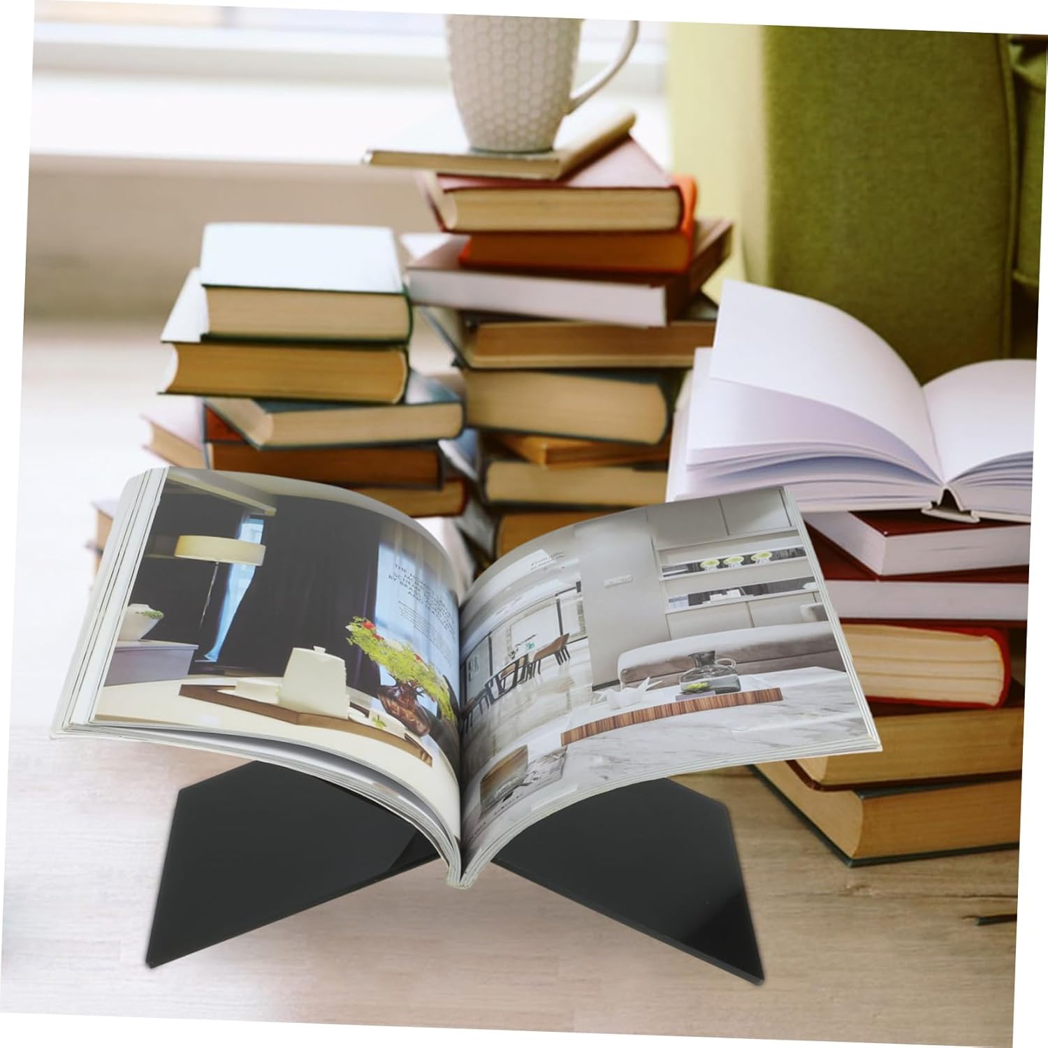 Lurrose Detachable Acrylic Cookbook Stand 1