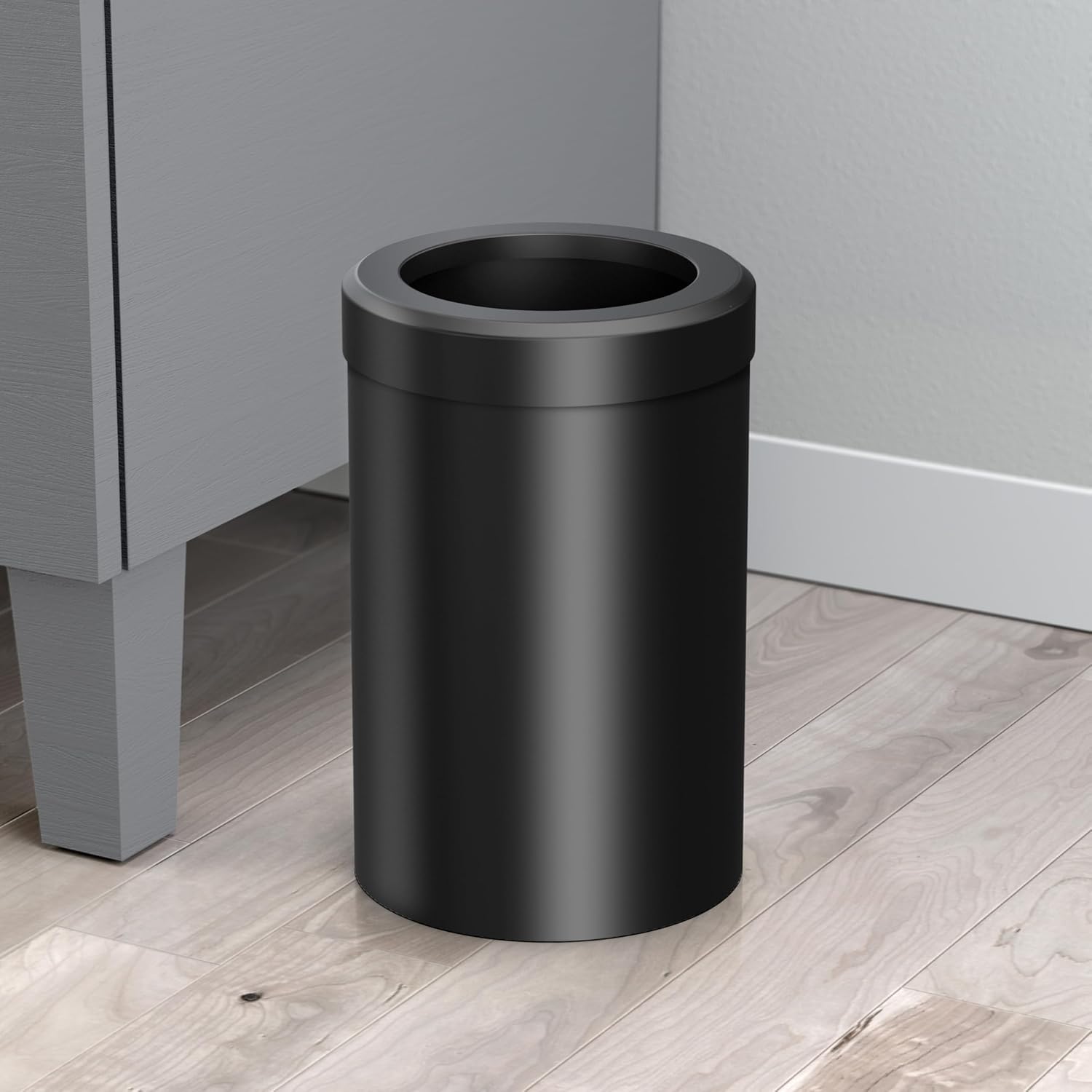 Gatco Matte Black Waste Basket and Toilet Brush Set