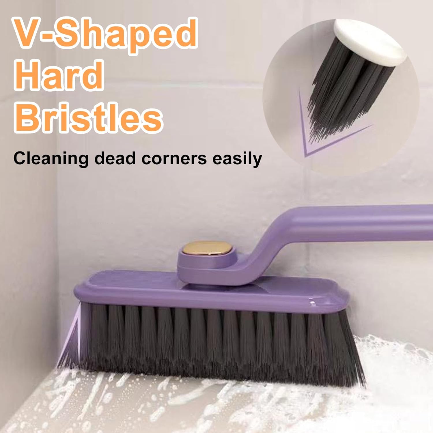 2 PCS Rotating Crevice Brush and 2PCS Hard Bristle Brush Set