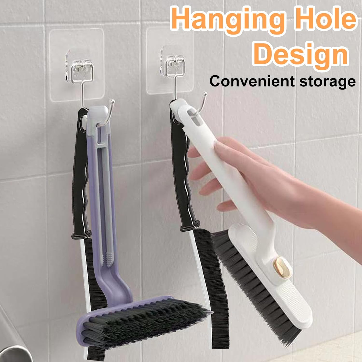2 PCS Rotating Crevice Brush and 2PCS Hard Bristle Brush Set