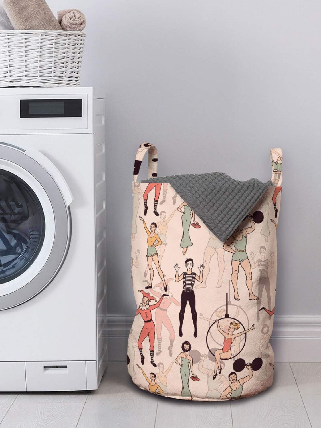 Ambesonne Circus Laundry Bag Multicolor 13 x 19