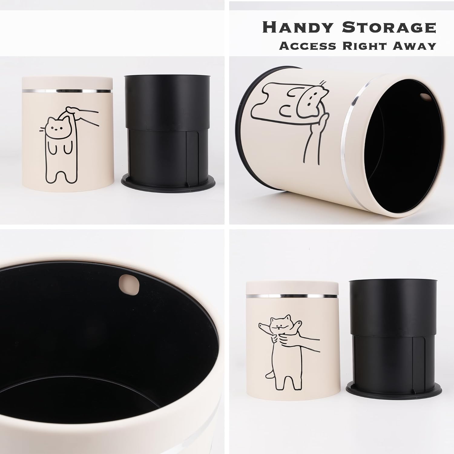 Juju Cat Trash Can - Playful Home Decor