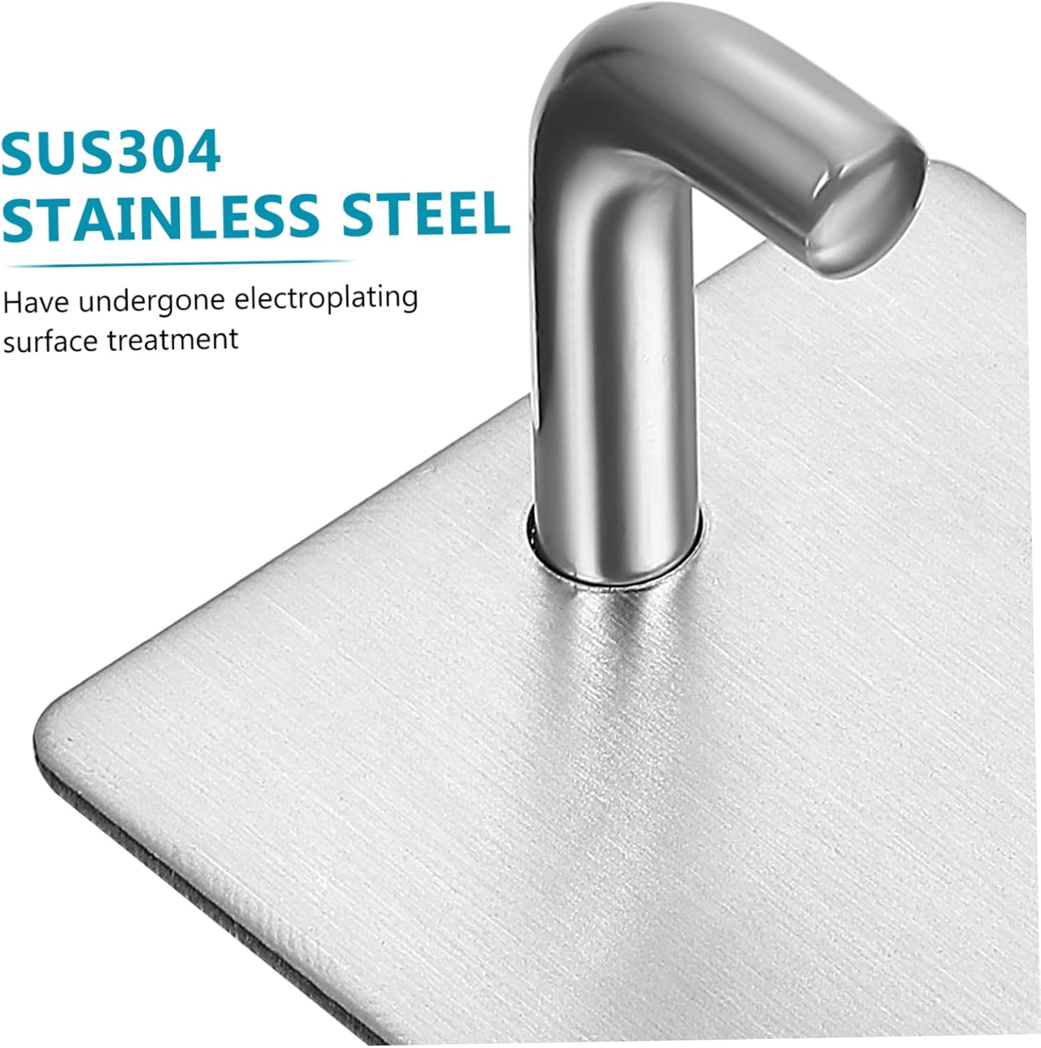 VALICLUD 4PCS Stainless Steel Wall Hooks for Towels Keys and More