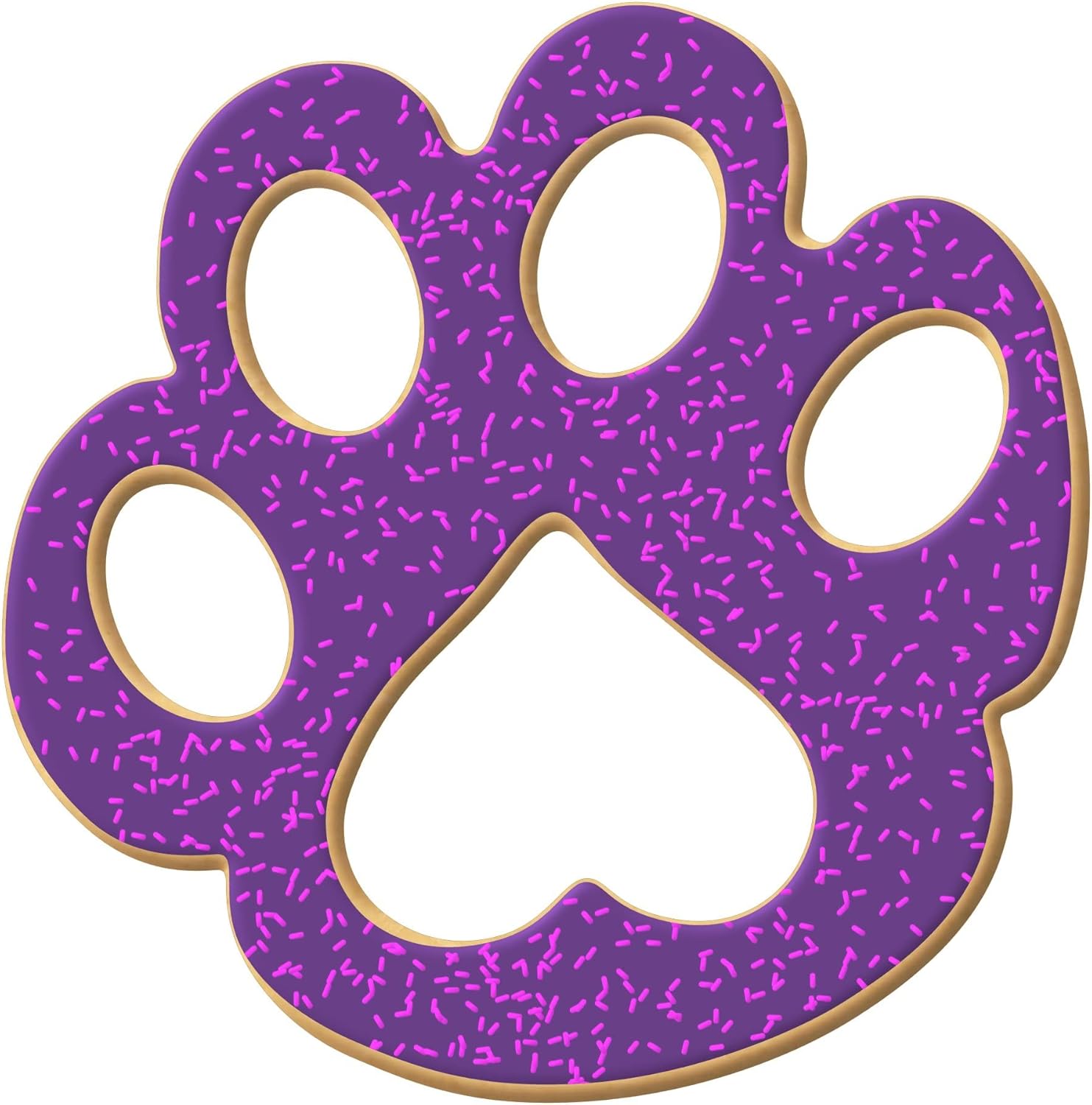 Foose 6-Piece Paw Print Cookie Cutter Set with Recipe Card