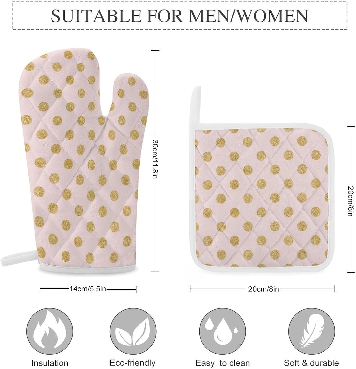 Curdesi 3PCS Oven Mitts Pot Holders Set
