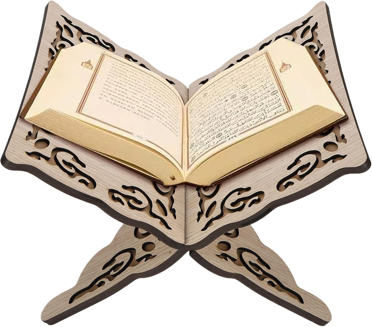Wooden Quran Holder Stand Foldable Book Display Stand
