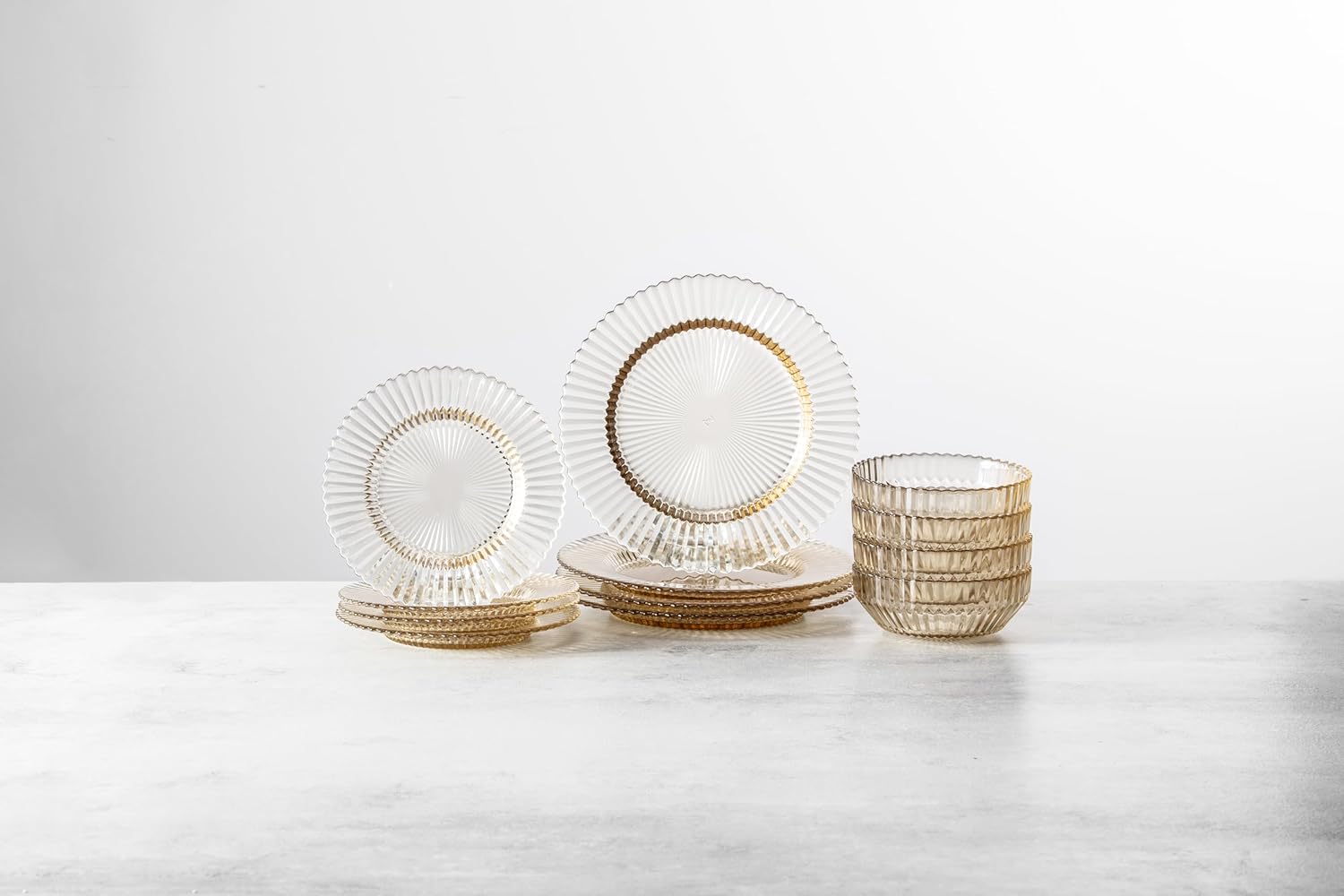 Fortessa Archie Glass 12-Piece Dinnerware Set Service for 4