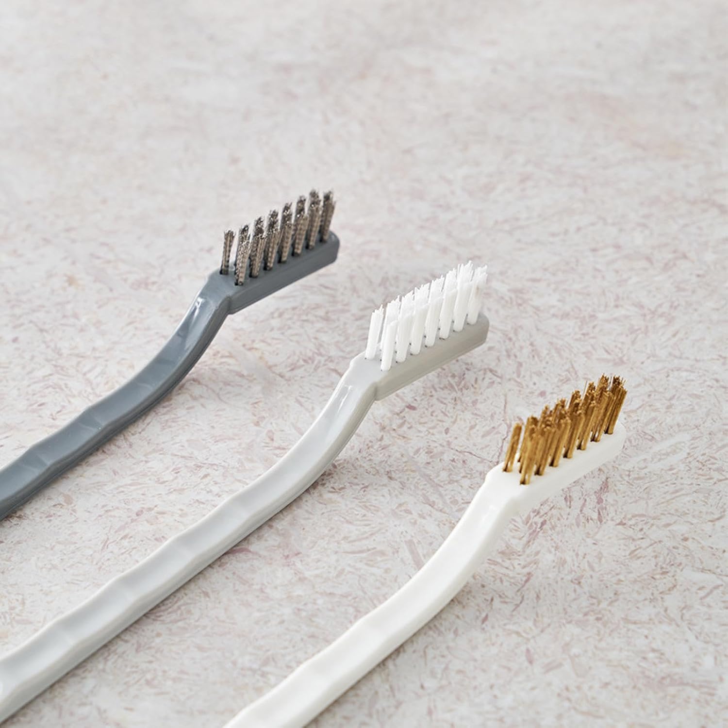 RLINEA 3 Pcs Copper Steel Nylon Power Stove Brush Set