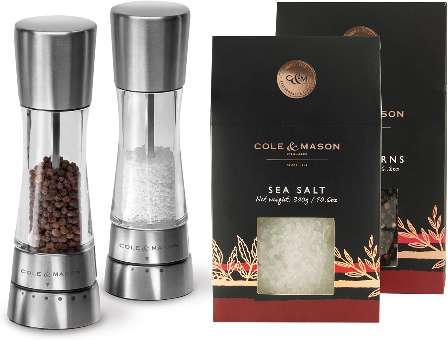 Cole Mason Derwent Salt Pepper Mill Set