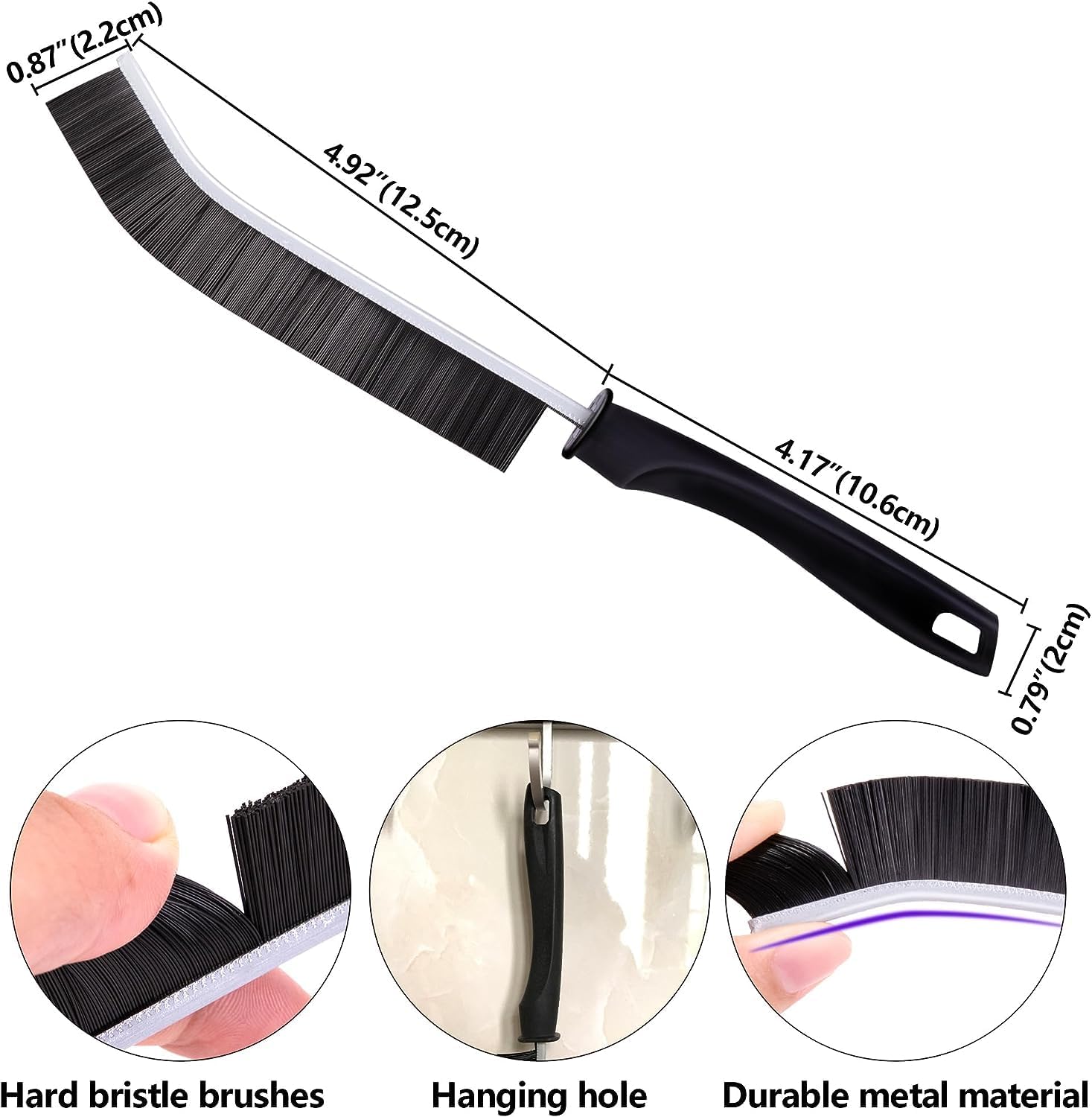 Lemcrvas 4Pcs Crevice Cleaning Brush Set