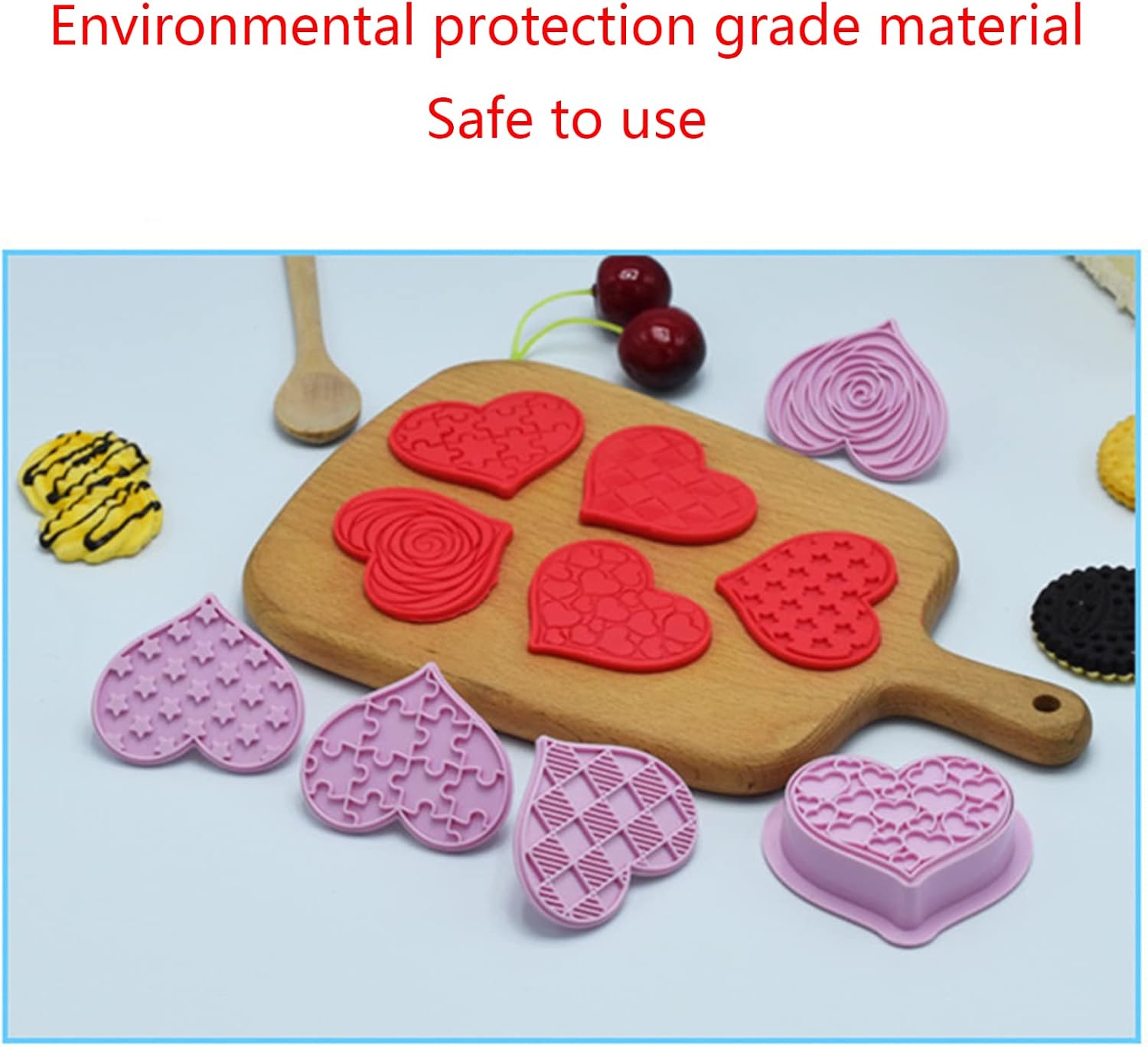 Uqezagpa Cookie Cutters Valentine Heart Shapes Baking Tool 1