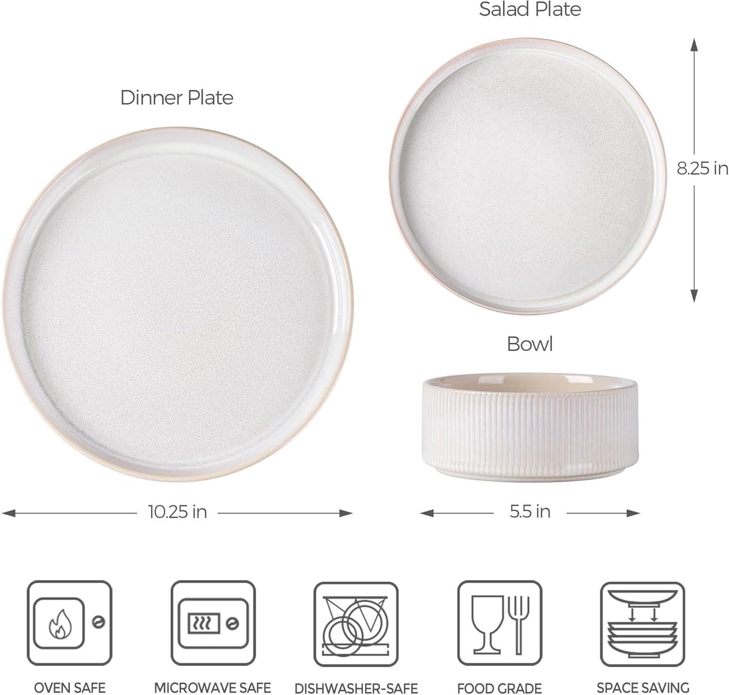 TheTerra Ceramic Dinnerware Set for 6