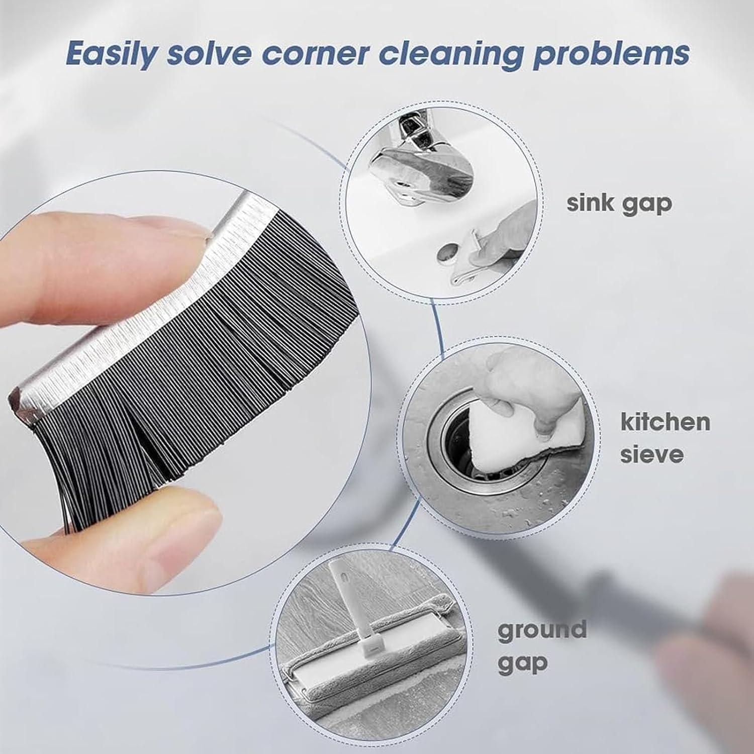 SKYTONE Gap Cleaning Brush Set of 2 - Hard Bristle for Deep Cleaning