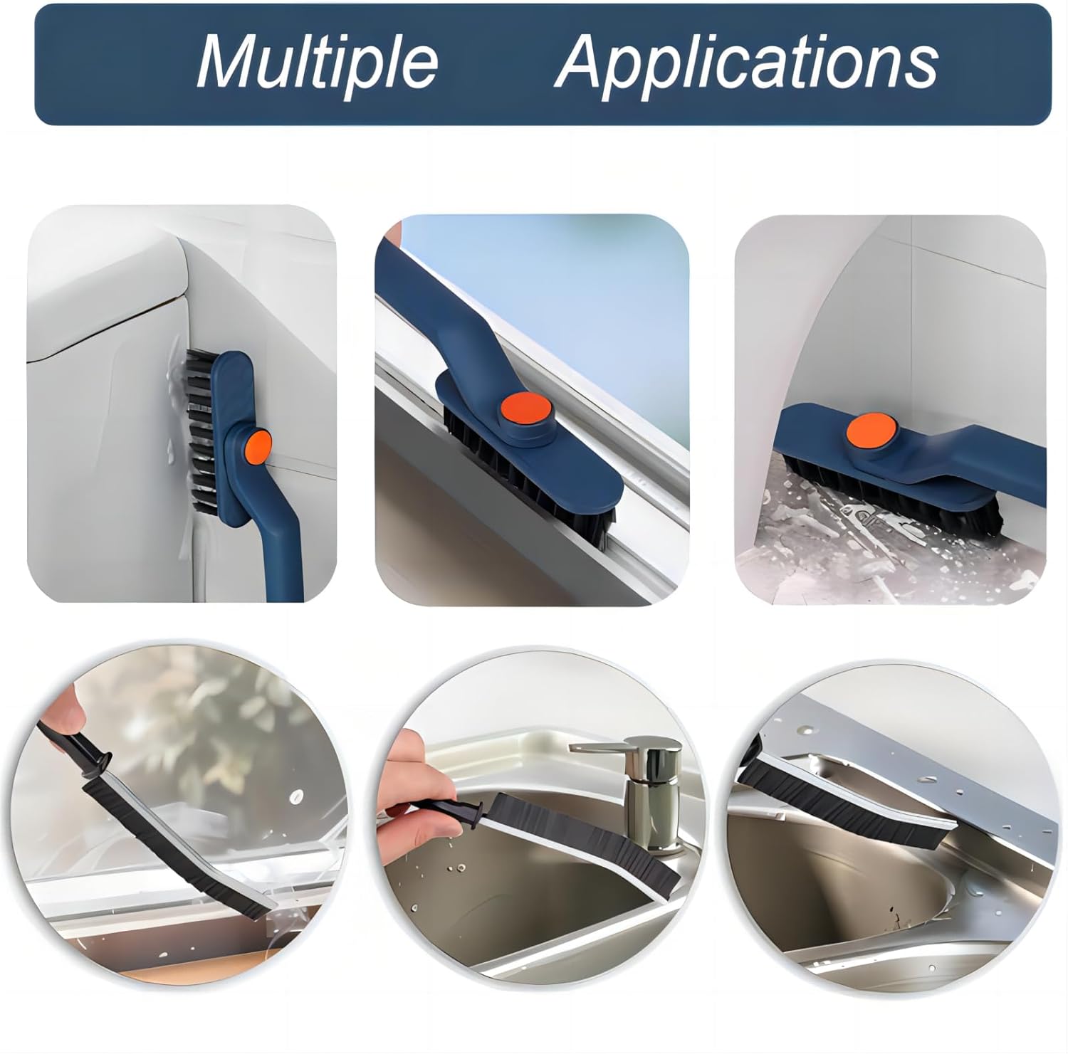 3 Pcs Hard Bristle Crevice Cleaning Brush Set 1