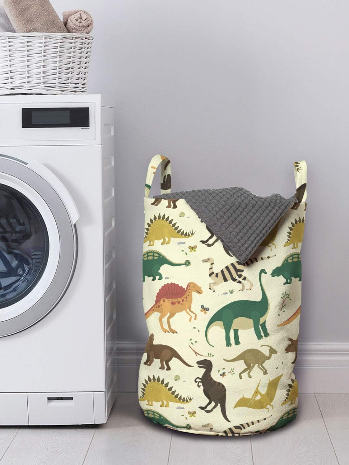 Ambesonne Dinosaur Laundry Bag 13 x 19 Multicolor