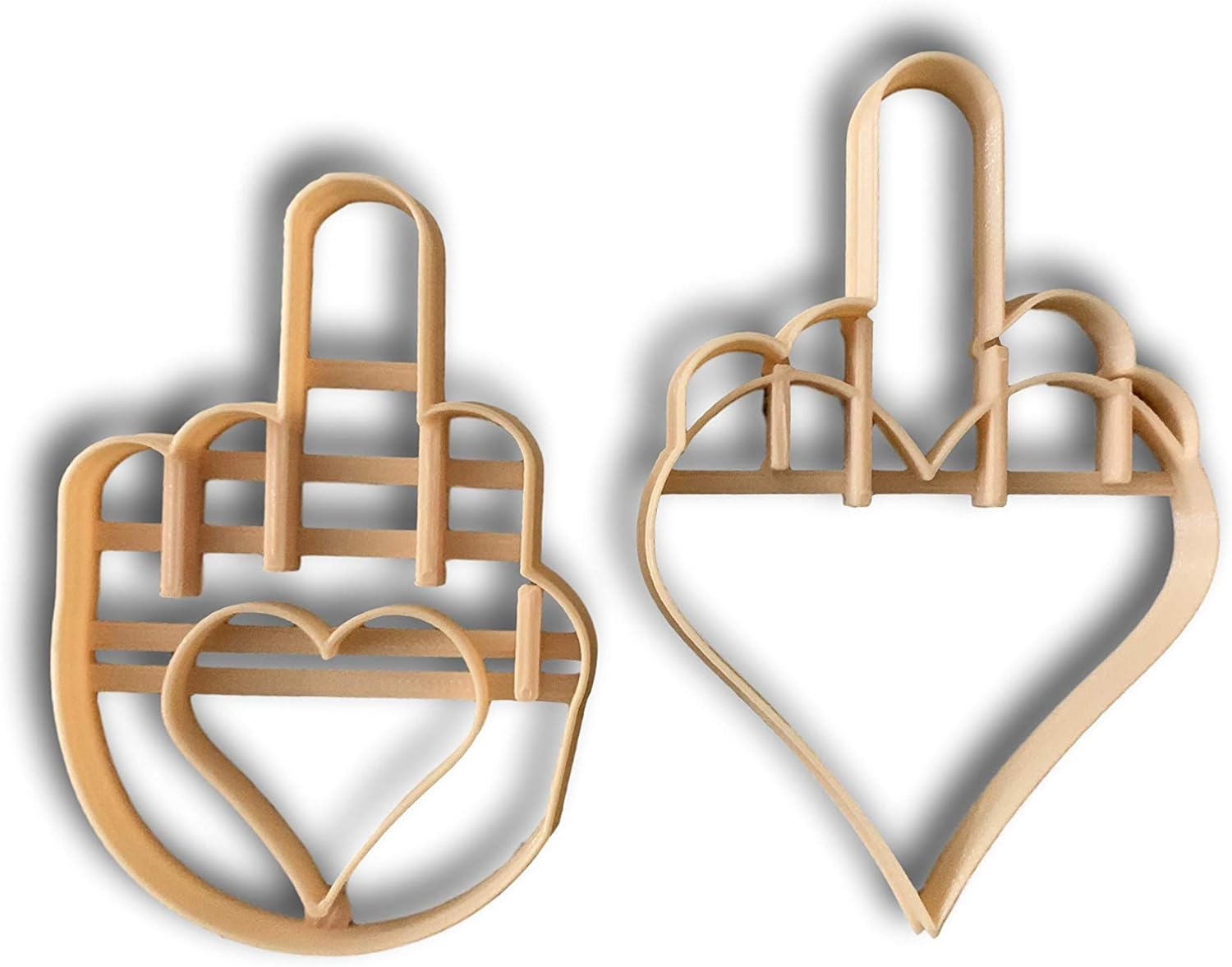 Cookie Cutz Heart Middle Finger Cookie Cutter Set of 2