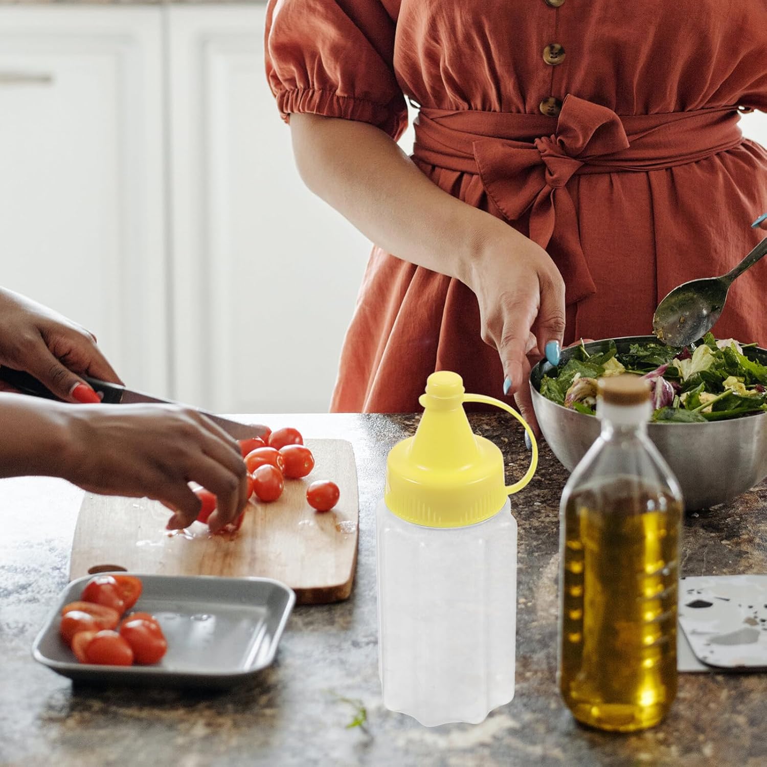 4 Pack Refillable Salad Dressing Bottles for Ketchup and Honey