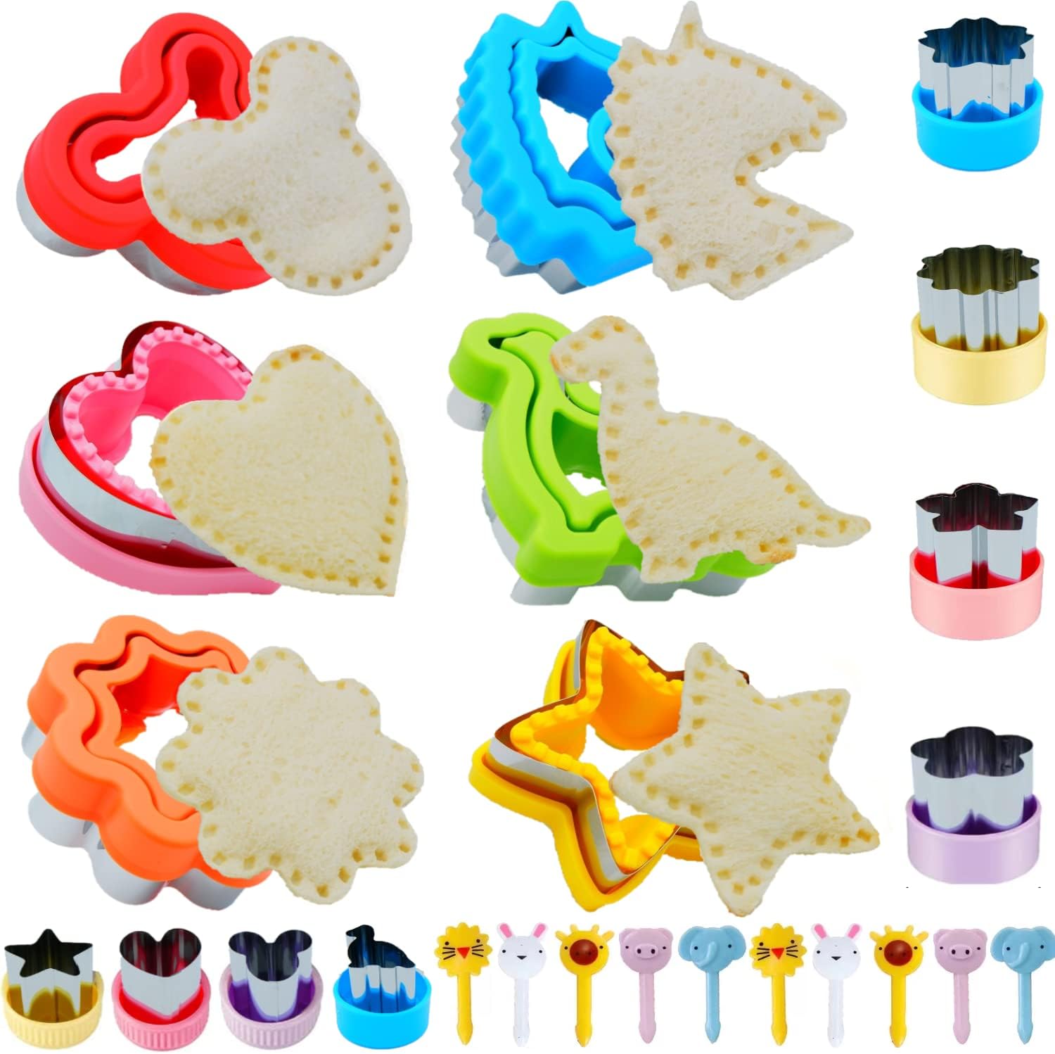 BANIC 24pcs Sandwich Cutter and Sealer Set 1
