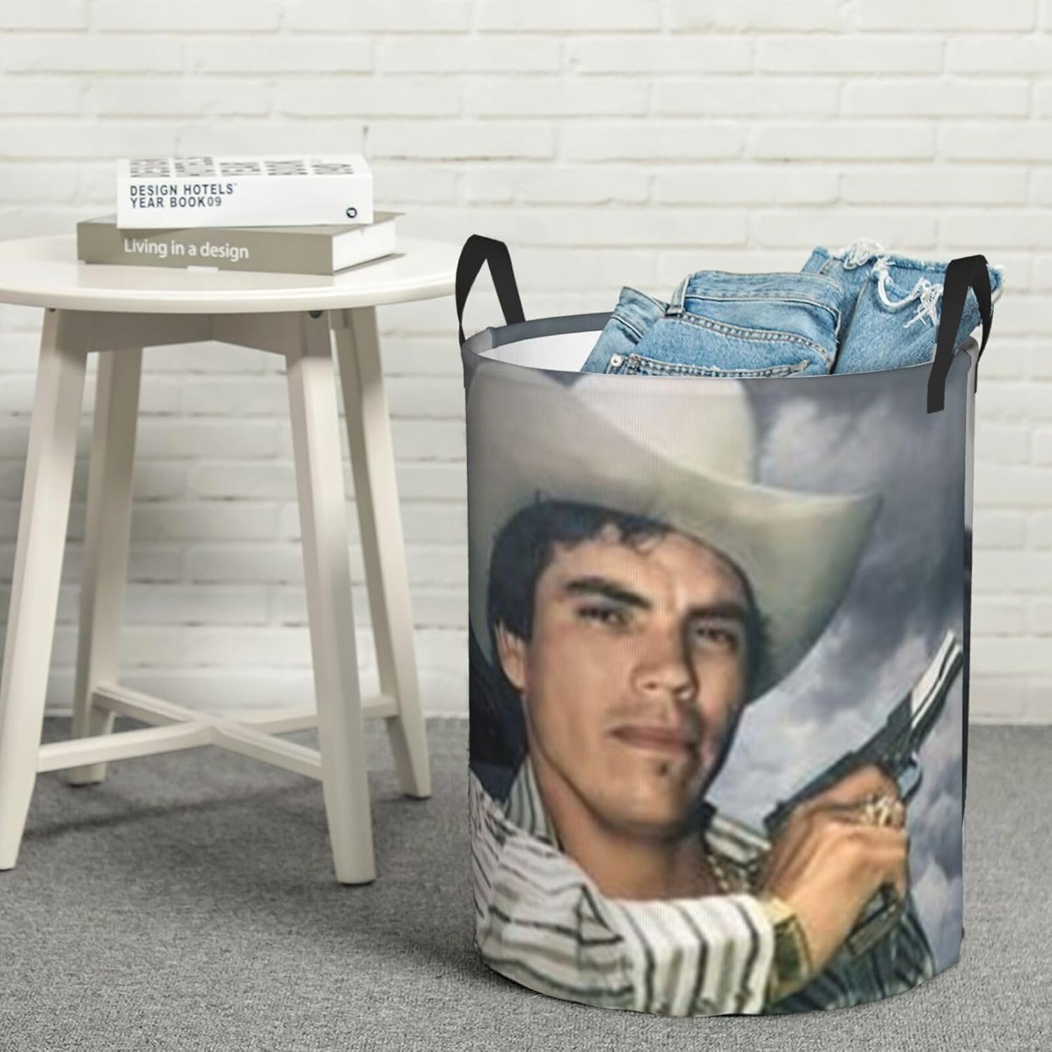 Cha-lino Singer Sanchez Round Single-Layer Laundry Basket