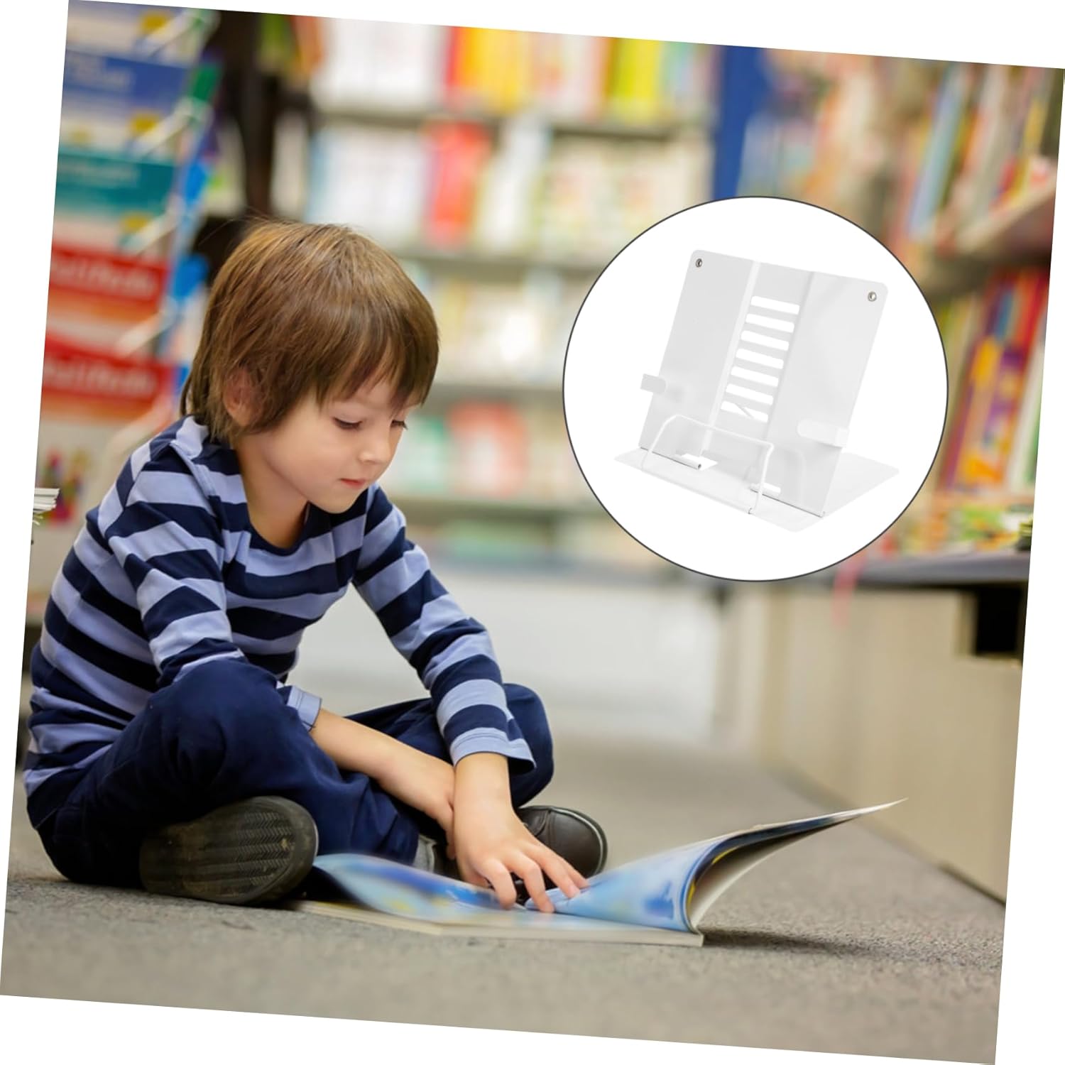 SHINEOFI Adjustable Book Stand for Reading and Desk Use