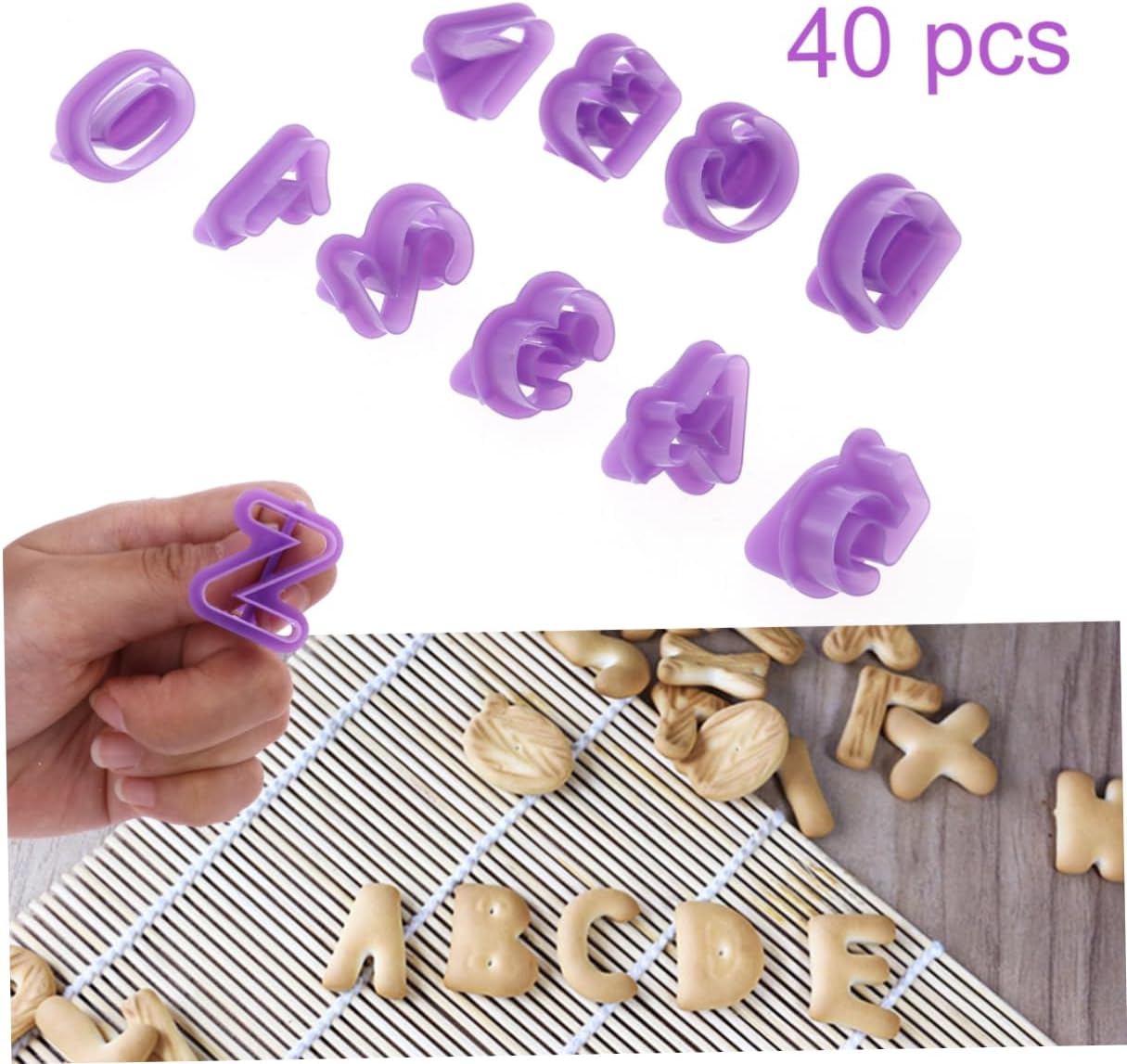 MAGICLULU 120 Pcs DIY Alphabet Cookie Cutters Set
