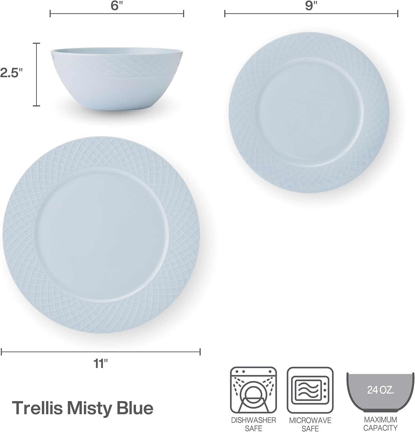 Mikasa Trellis Pastel Bone China Dinnerware Set 12 Piece 1