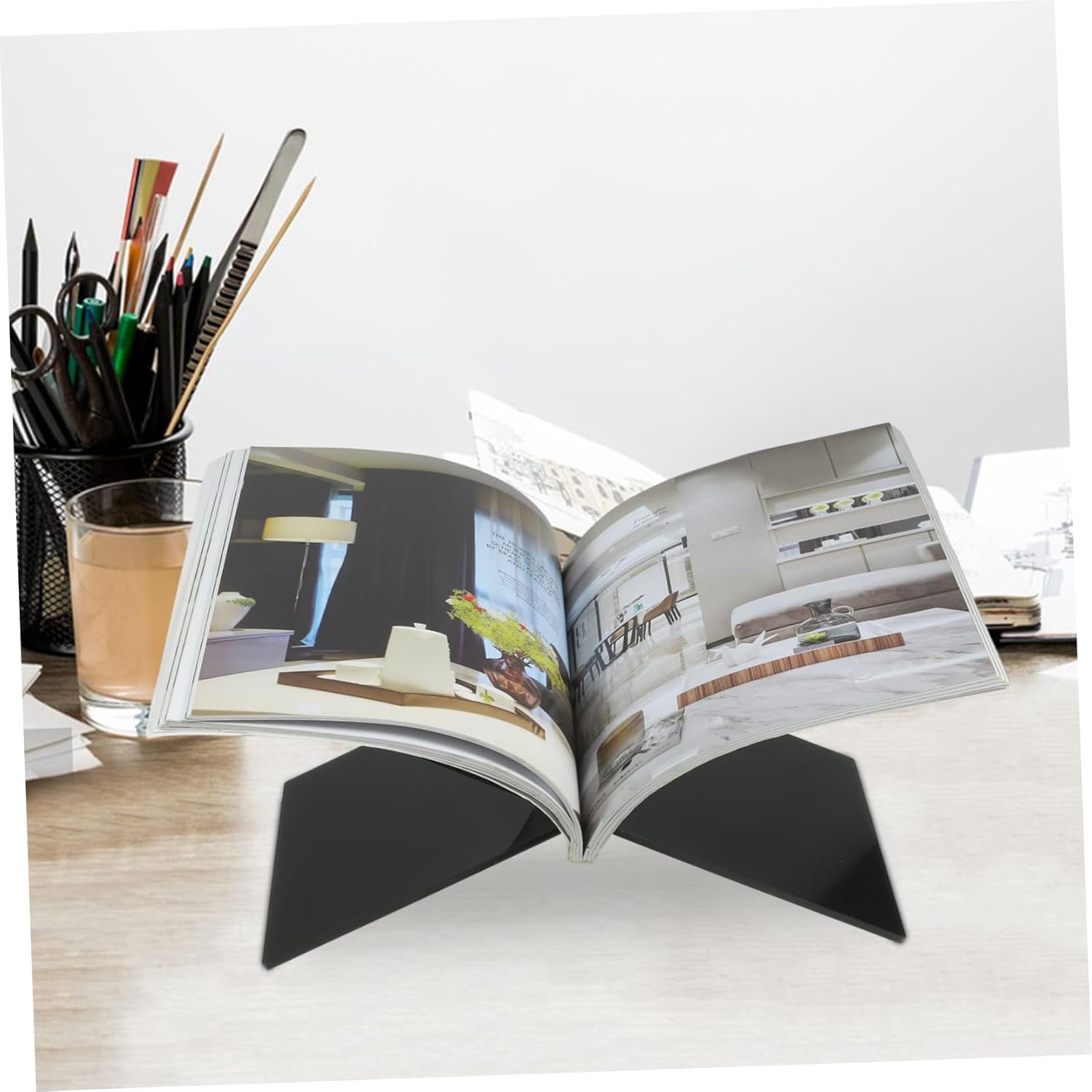 Lurrose Detachable Acrylic Cookbook Stand 1