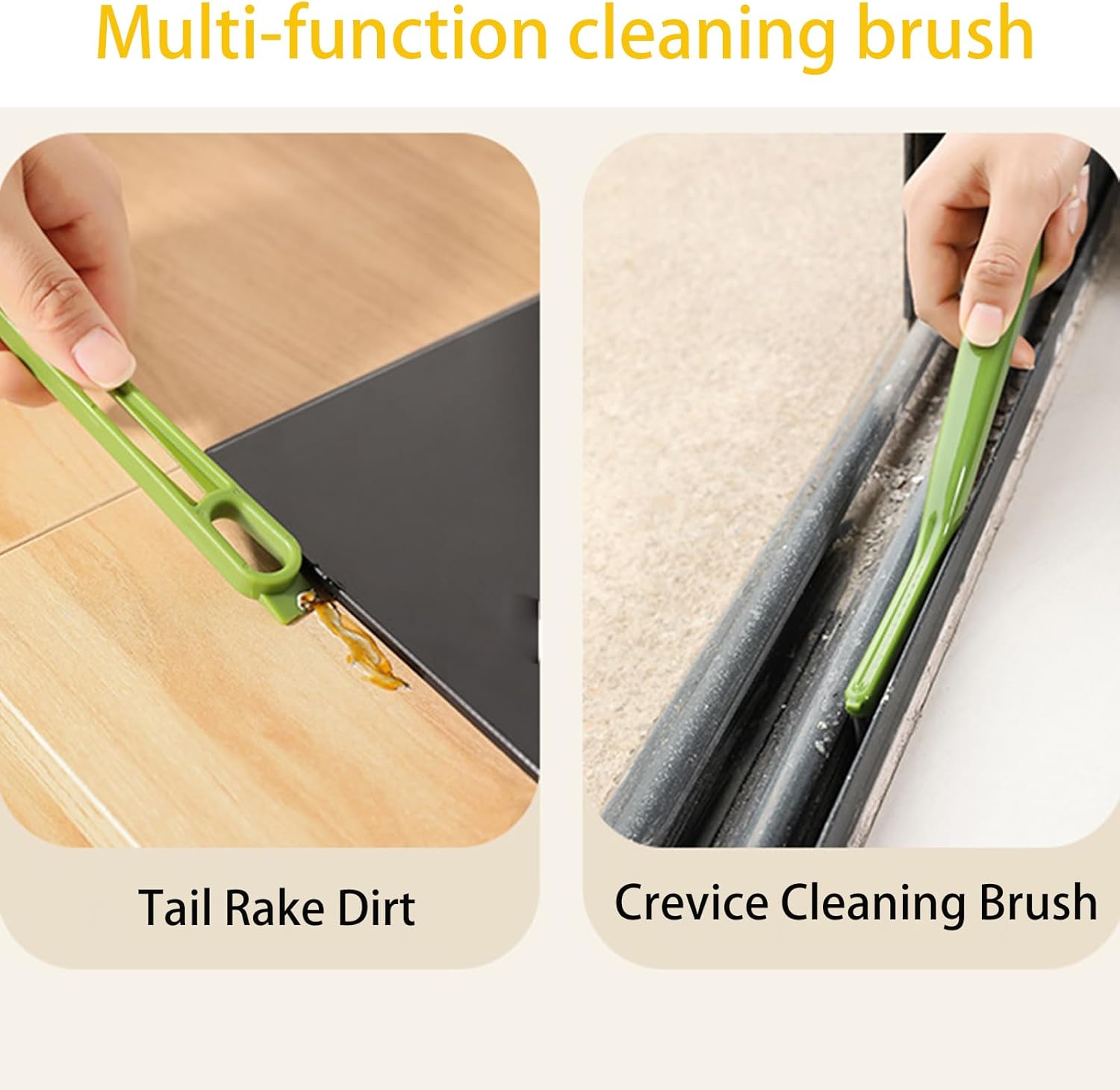 3 in 1 Crevice Cleaning Brush for Kitchen and Bathroom