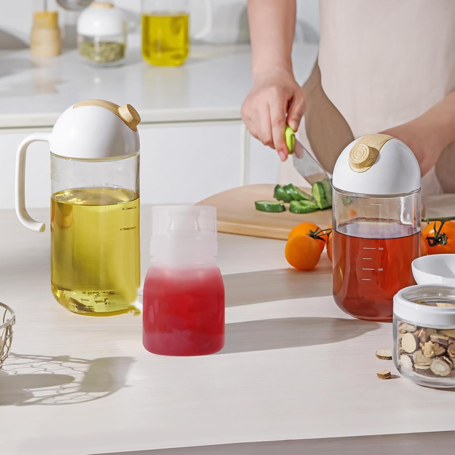 UPKOCH 6pcs Food Squeeze Bottles for Oil and Condiments