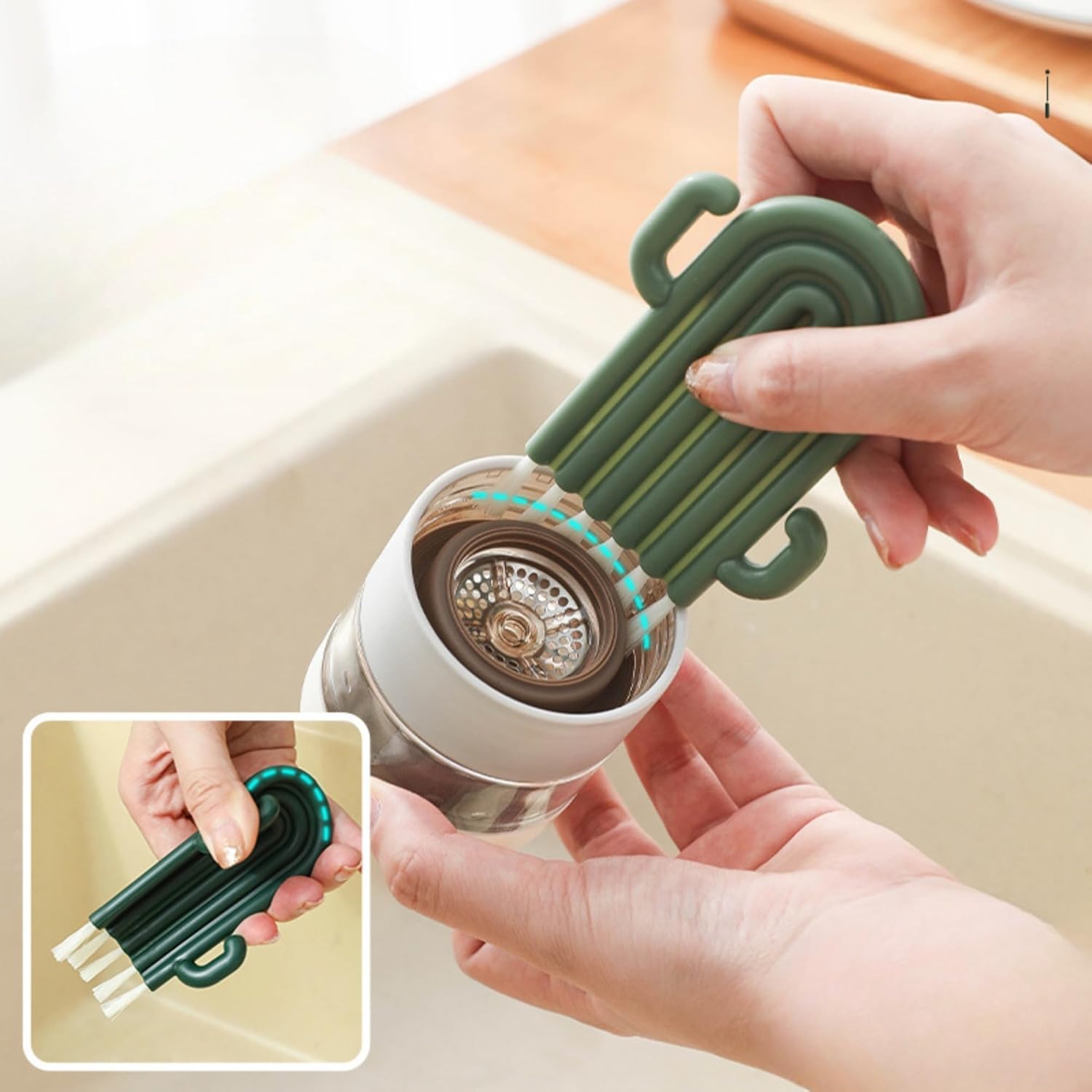Brush Cleaning Cactus Multi Functional Cleaning Brush - 2 PCS