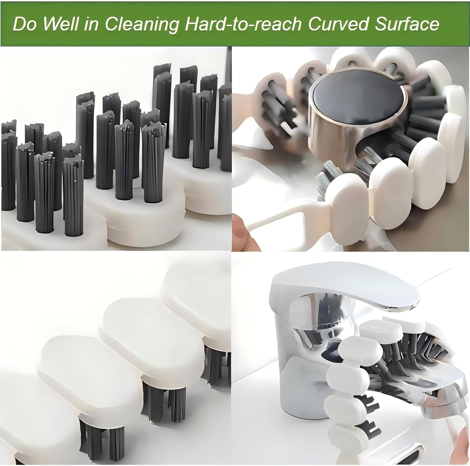 POPGIO 3 Pcs Crevice Bendable Cleaning Brushes