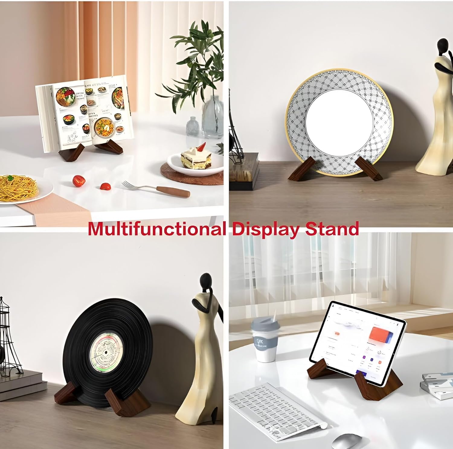 PickMeYA Plate Recipe Stand Multi-Functional Kitchen iPad Holder Black 1