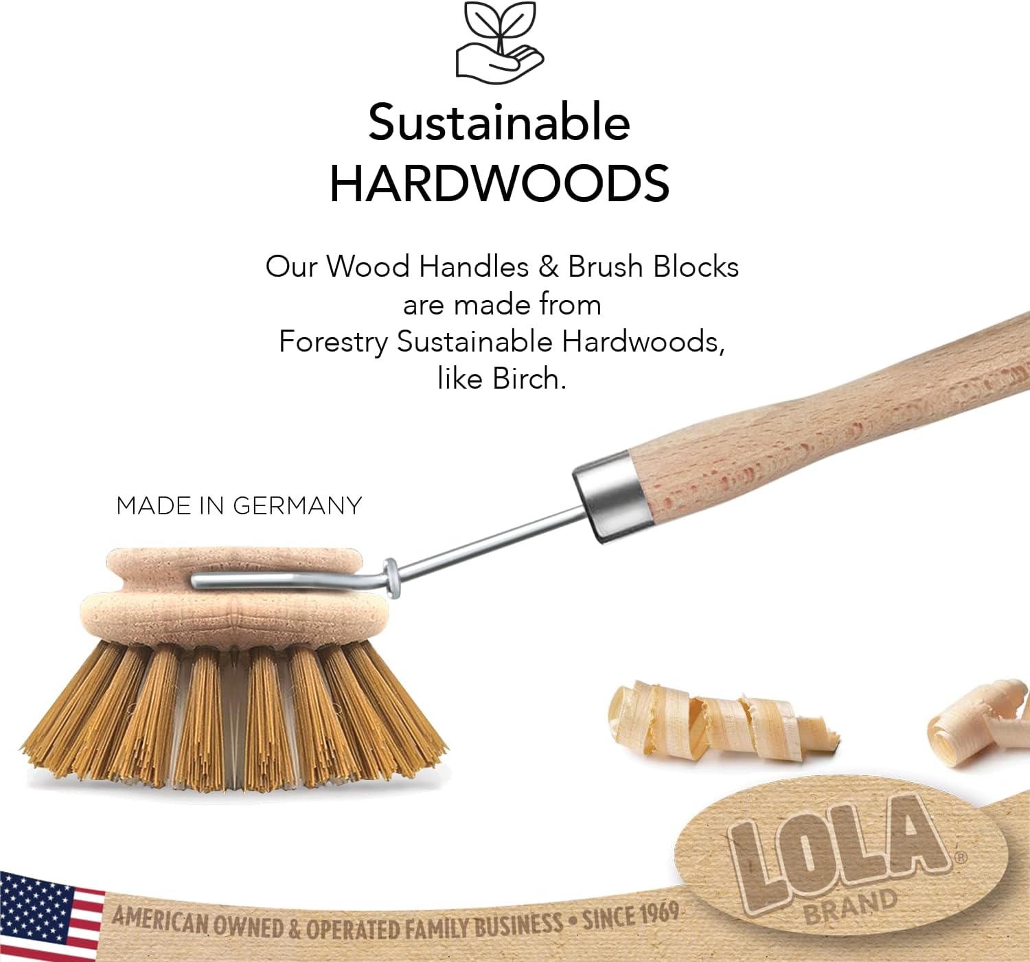 Lola Products Dishwashing Brush with Food Scraper - 6 Pack