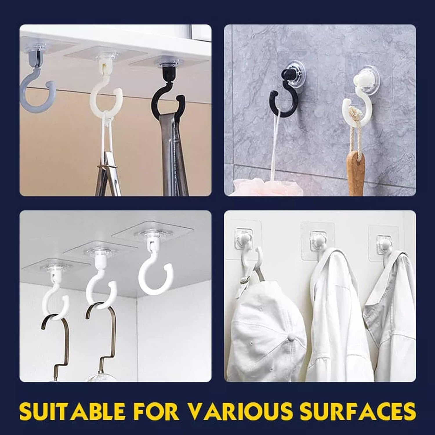 360 Degree Kitchen Wall Hook with Rotatable Claws