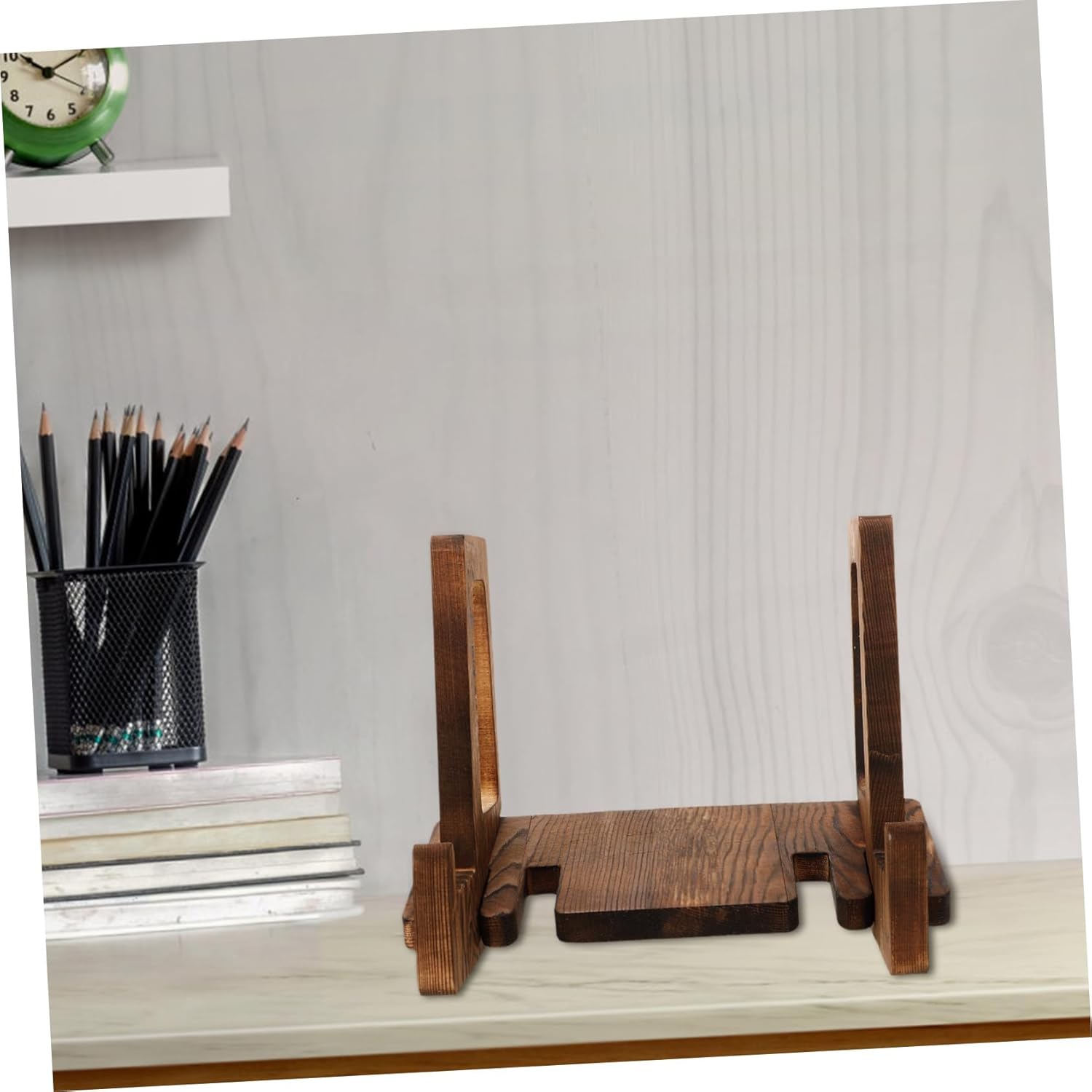 IMIKEYA 2pcs Wooden Recipe Stand Cookbook Holder Kitchen Decor