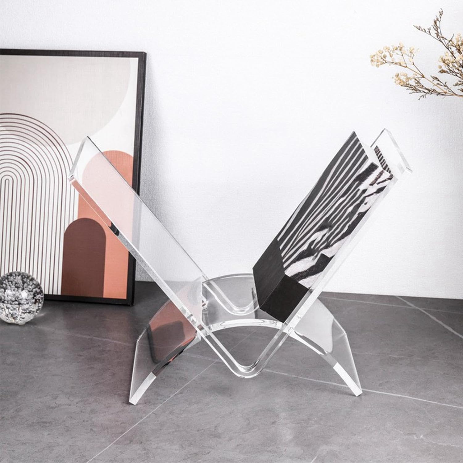 Clear Acrylic Cookbook Holder with Modern Design