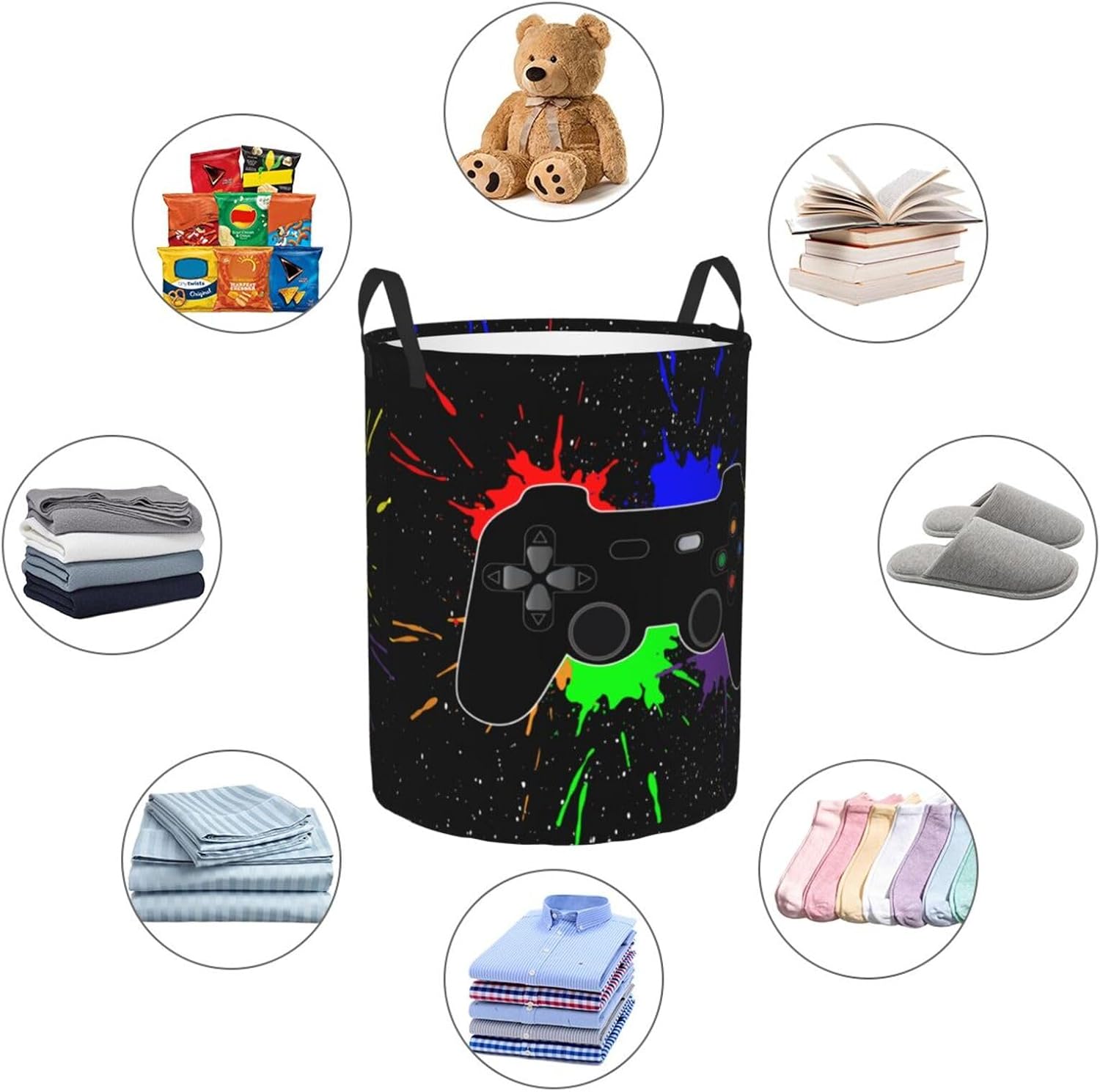 Gbuzozie Gaming Joystick Laundry Hamper 62L